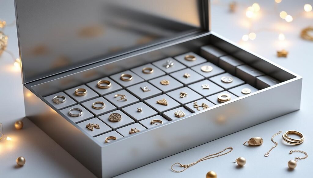 découvrez notre calendrier de l'avent bijoux en acier inoxydable, une manière élégante et originale de célébrer chaque jour jusqu'à noël avec des accessoires raffinés et durables.